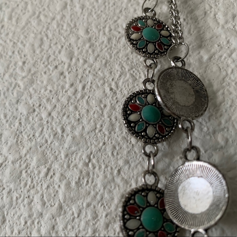 Multicolored Silver Necklace